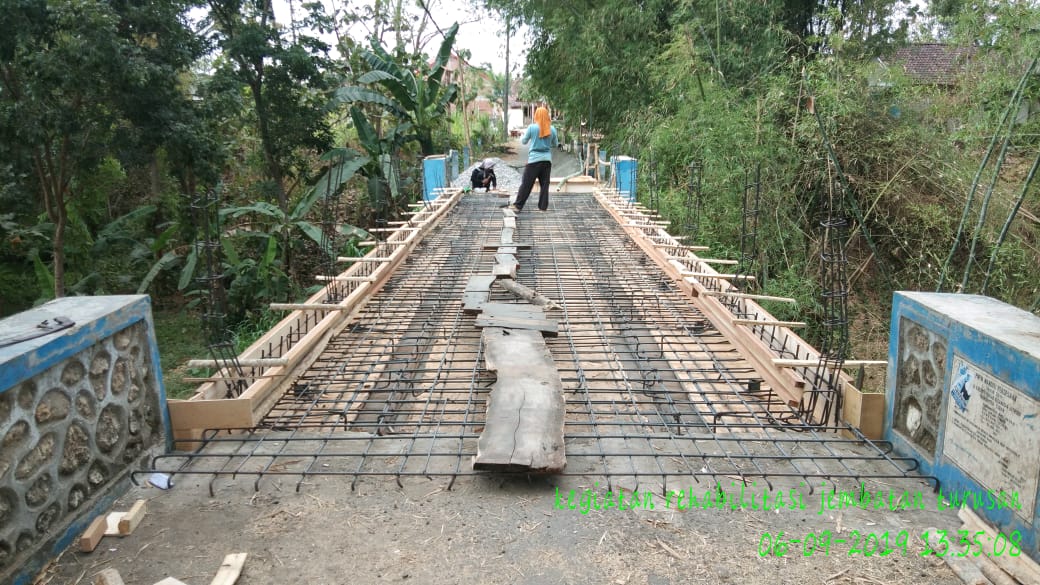 Rehab Jembatan Turusan Dusun Karangasem Demi Kelancaran Transportasi Warga Karangtengah 